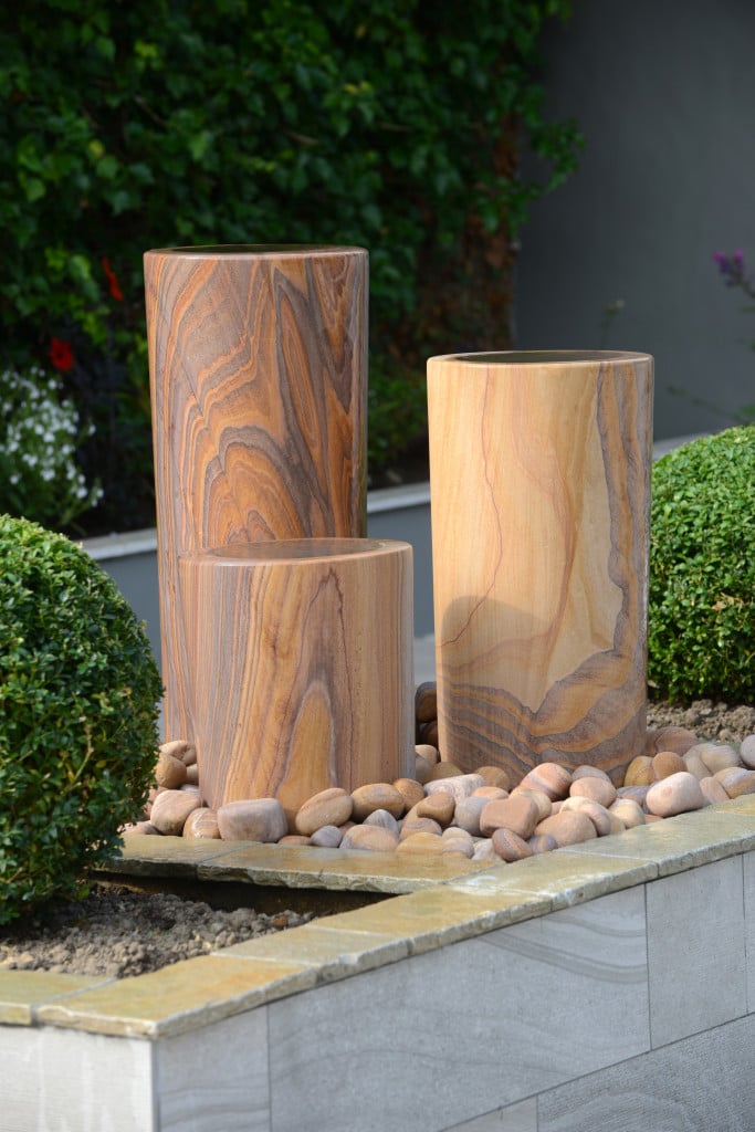 Foras Albany Set of 3 rainbow sandstone water feature including all component parts ready to plug and go