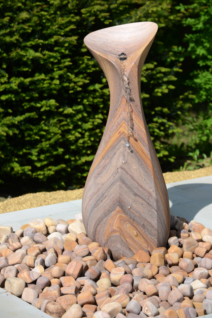 Orca Sculpture Rainbow Sandstone Water Feature from Foras