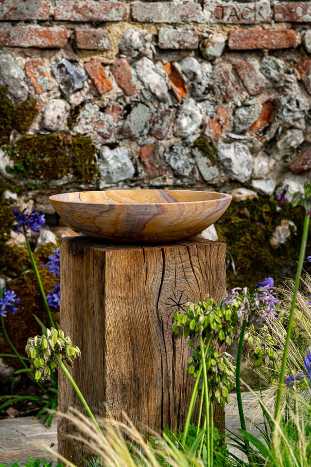 Weathered Green Oak Wooden Plinth